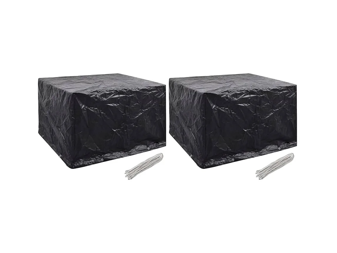 Housses de salon de jardin 2 pcs 8 ?illets 135x135x90 cm