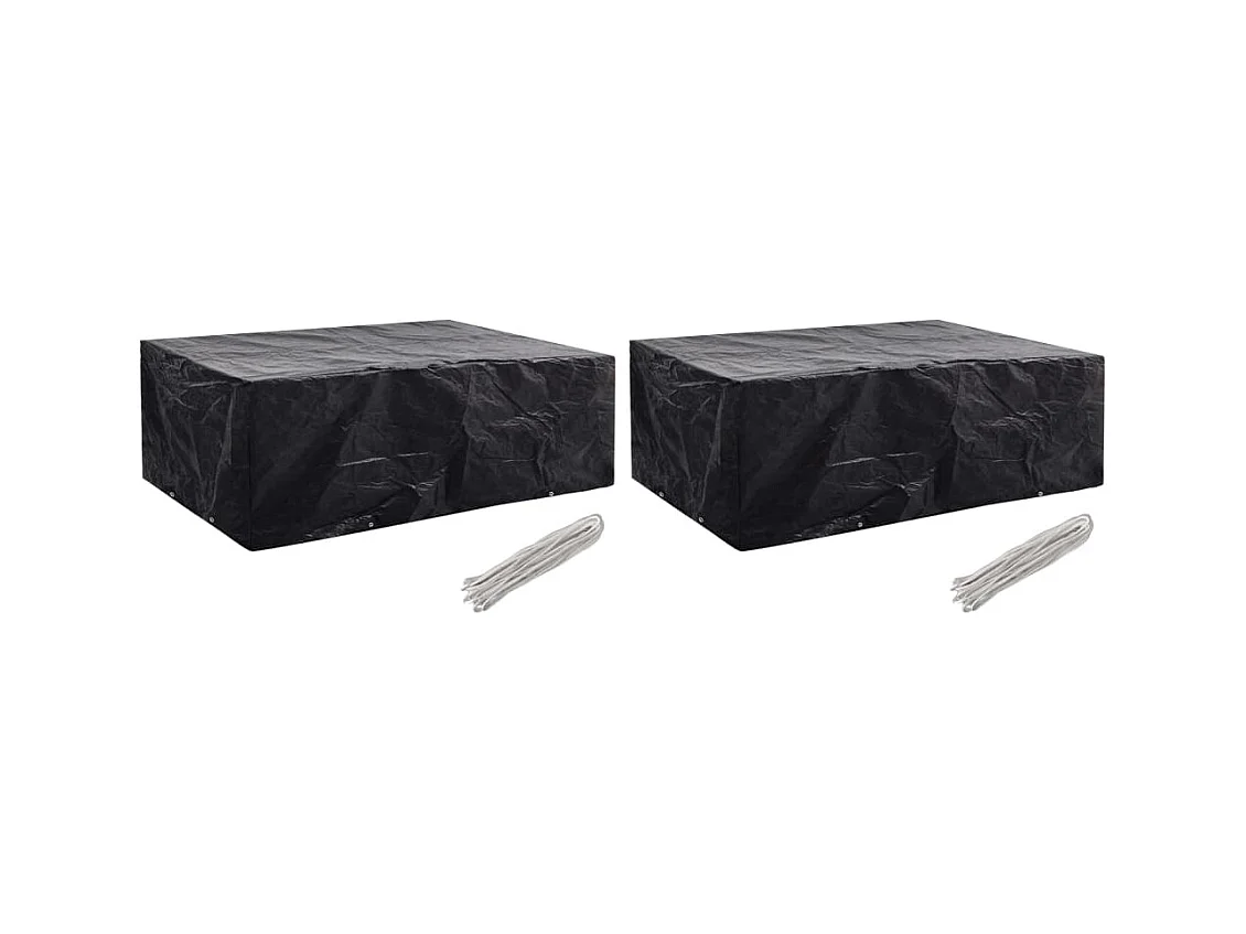 Housses de salon de jardin 2 pcs 8 ?illets 242x162x100 cm