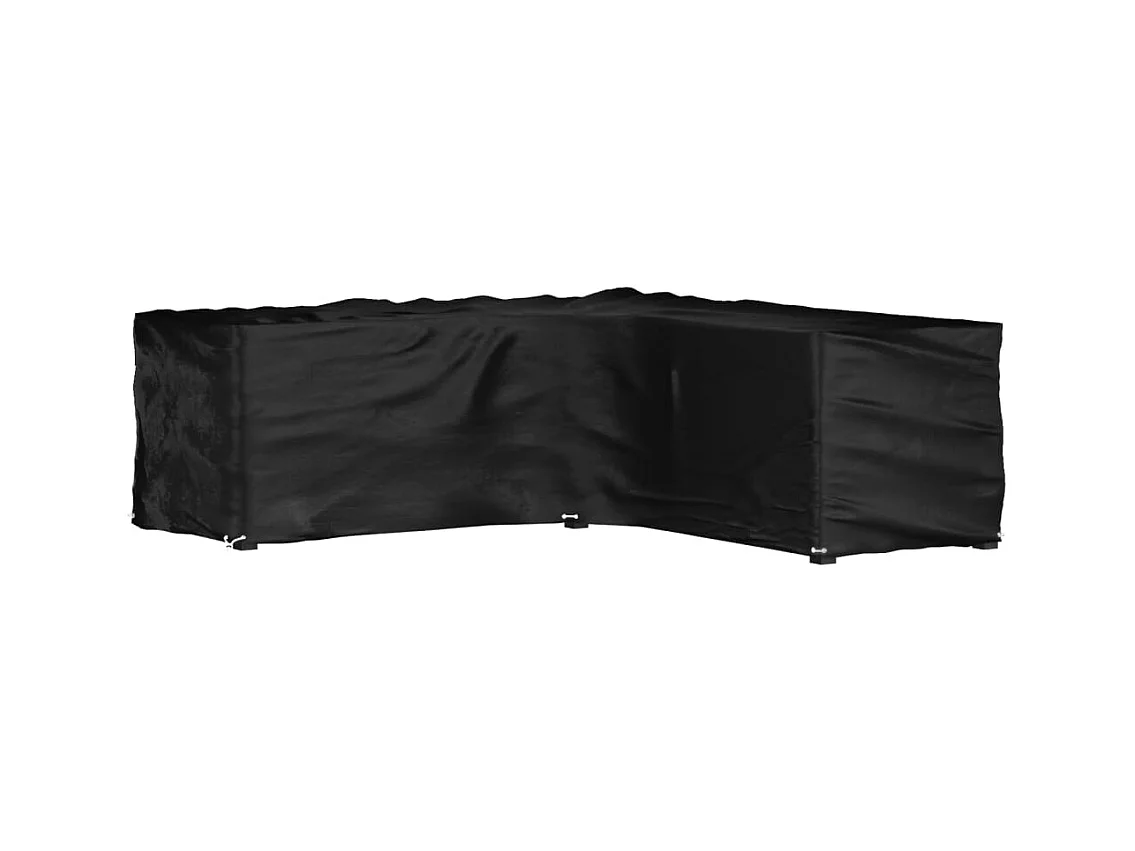 Housse de salon de jardin en forme de L 16 ?illets 285x285x90cm