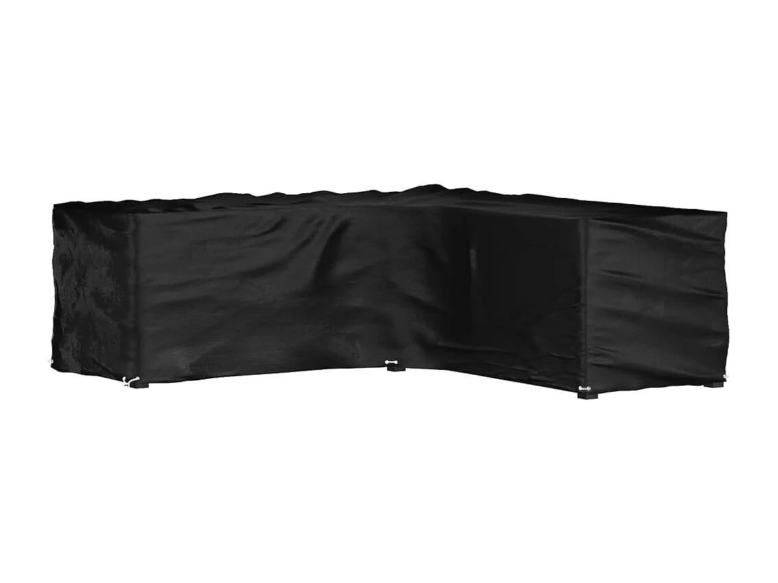 Housse de salon de jardin en forme de L 16 ?illets 285x285x90cm