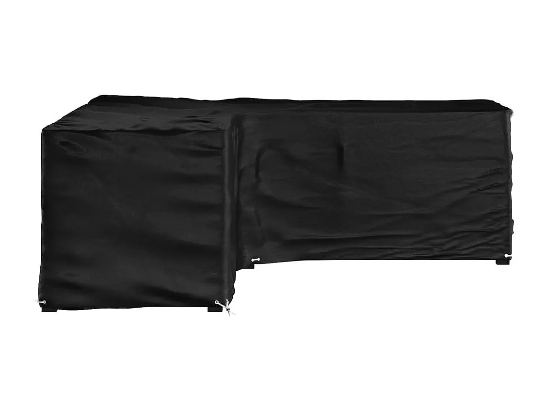 Housse de salon de jardin en forme de L 16 ?illets 285x285x90cm