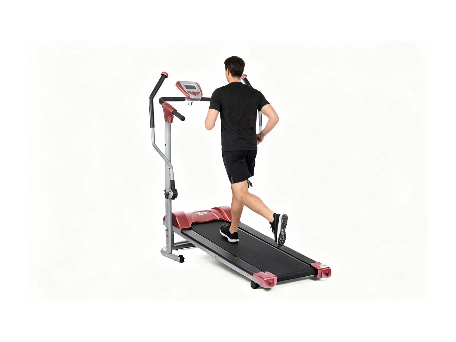 Tapis de course magnétique avec bras 2 en 1 - O'Fitness - Maison/Appartement - Compteur 5 fonctions