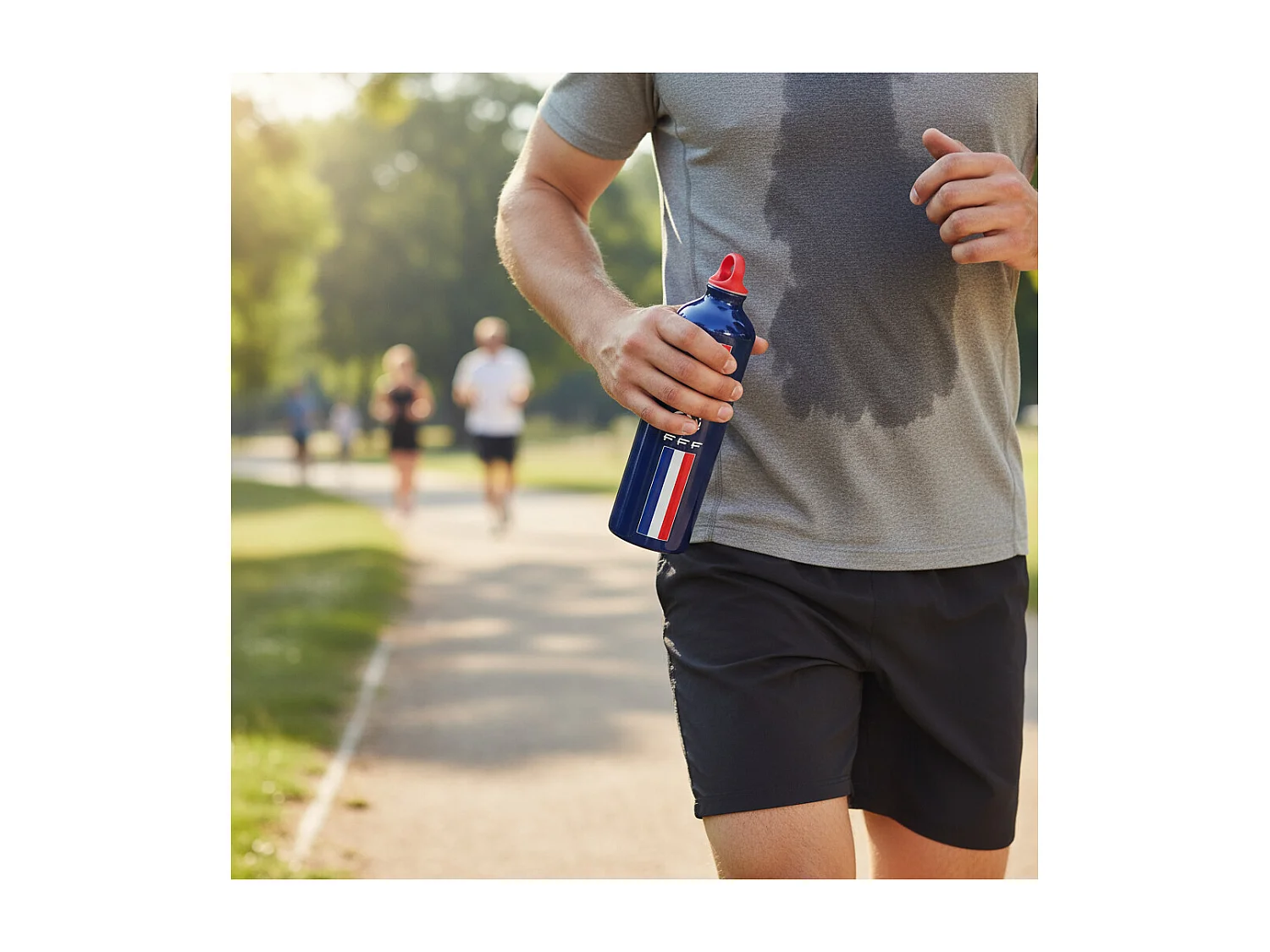 Sportflasche - Fédération Française de Football - Aus Aluminium - Inhalt: 750 ml