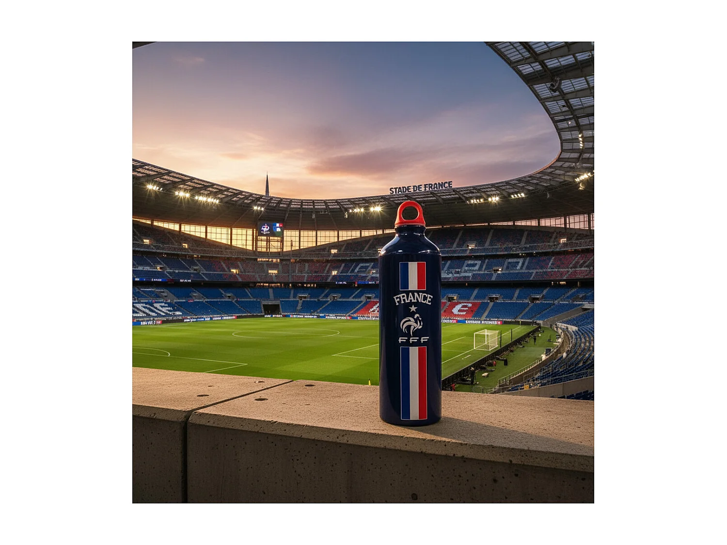 Sportflasche - Fédération Française de Football - Aus Aluminium - Inhalt: 750 ml