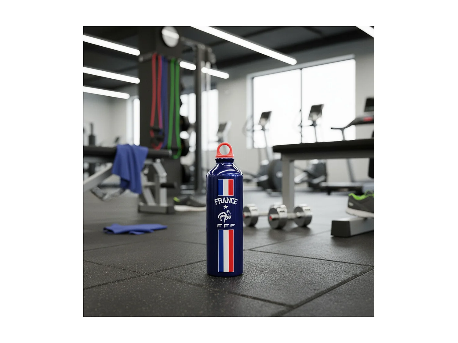 Sportflasche - Fédération Française de Football - Aus Aluminium - Inhalt: 750 ml