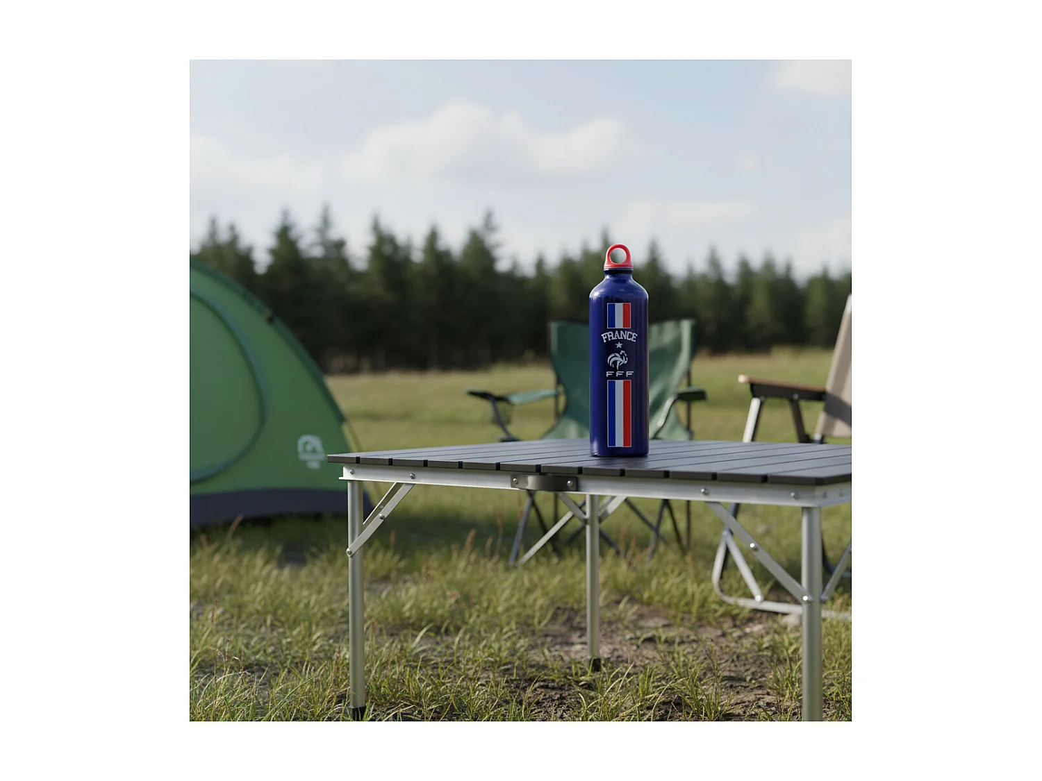 Sportflasche - Fédération Française de Football - Aus Aluminium - Inhalt: 750 ml