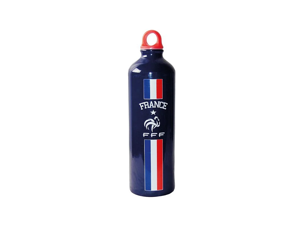 Gourde de sport - Fédération Française de Football - En aluminium - Contenance : 750 ml