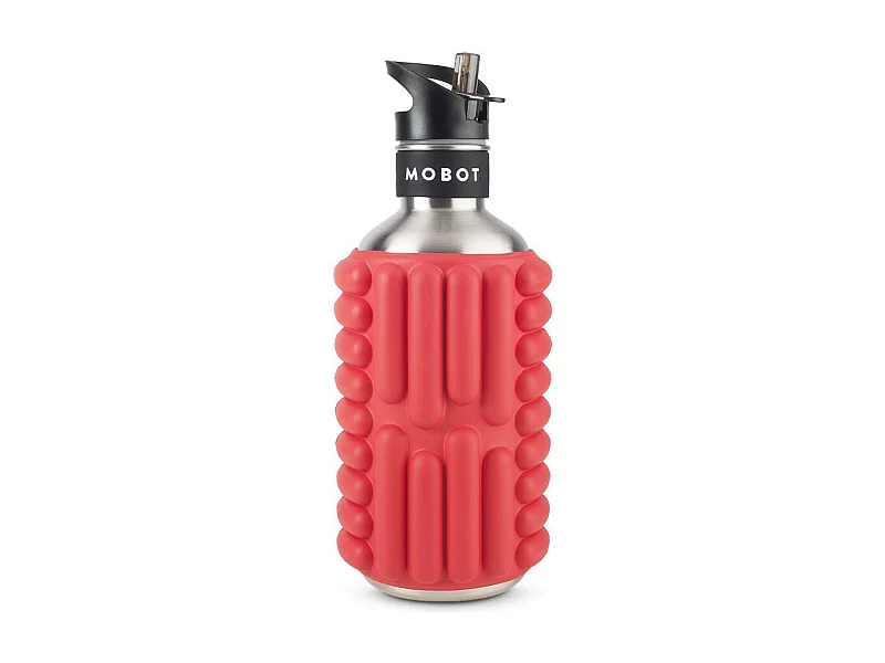 Bouteille de sport - Mobot - Fonction 2 en 1 rouleau de massage - Rouge
