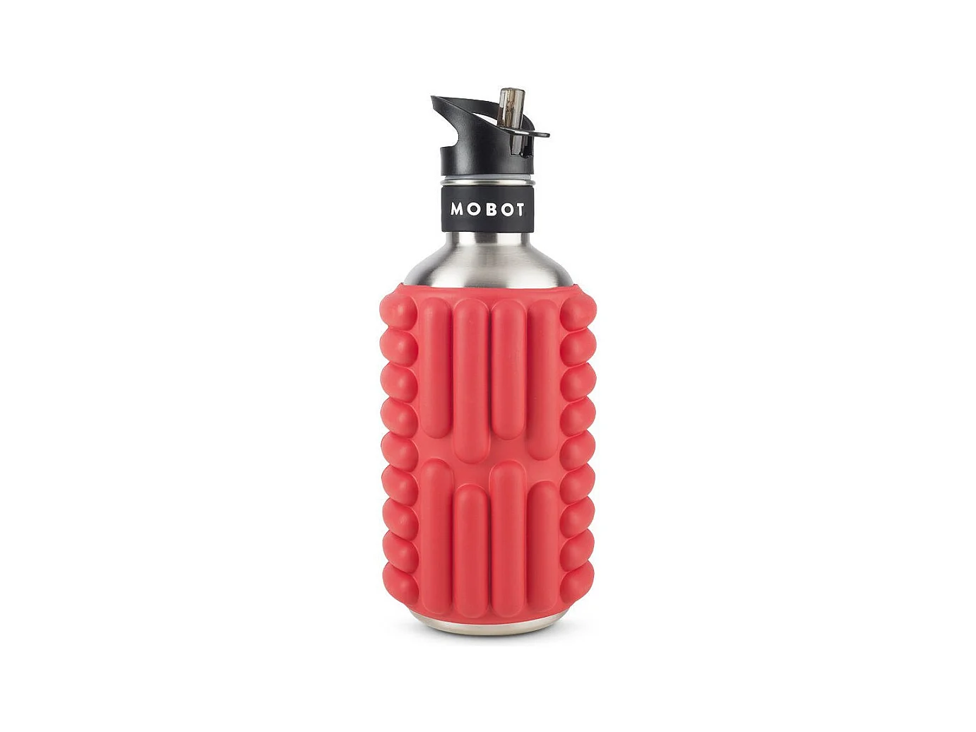 Bouteille de sport - Mobot - Fonction 2 en 1 rouleau de massage - Rouge