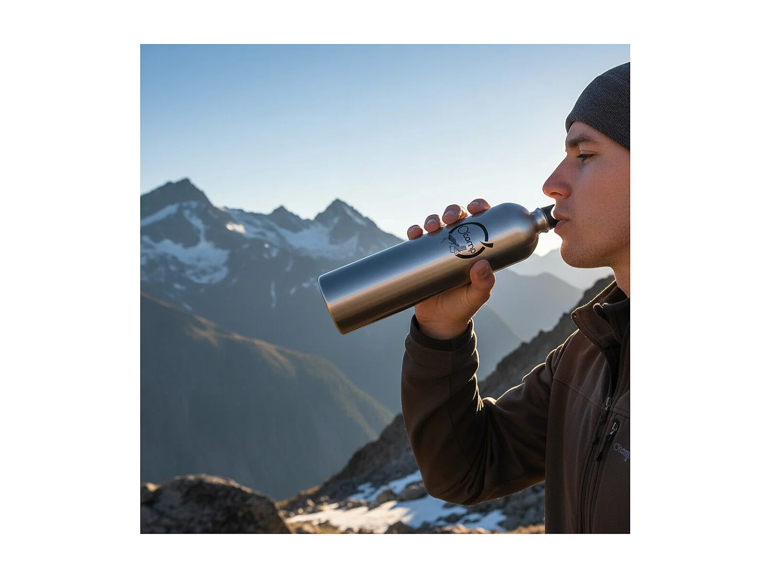 Gourde de randonnée - O'camp - En aluminium - Contenance : 1,5 Litres