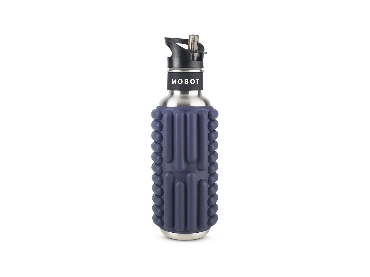 Bouteille de sport - Mobot - Fonction 2 en 1 rouleau de massage - Violet
