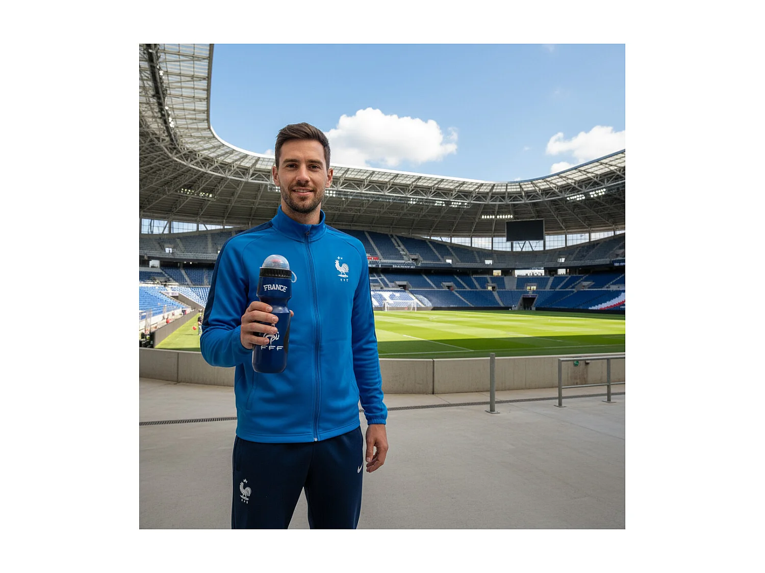 Sportflasche - Fédération Française de Football - Aus Kunststoff - Inhalt: 600 ml