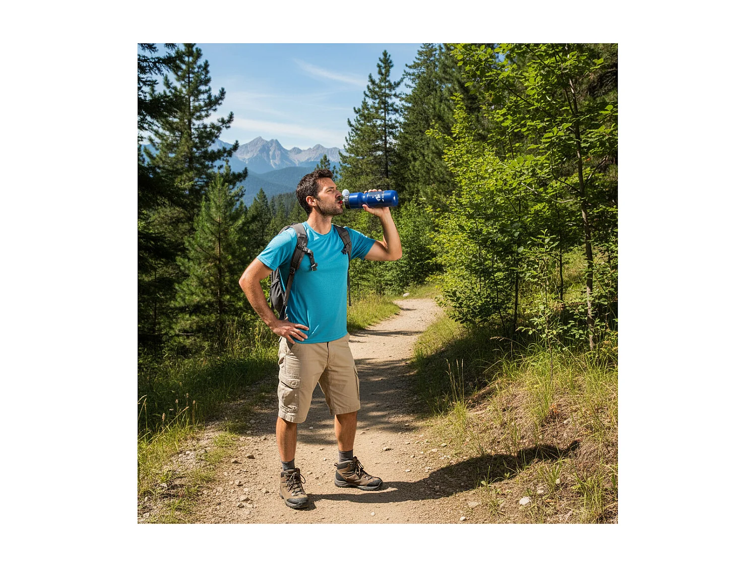 Sportflasche - Fédération Française de Football - Aus Kunststoff - Inhalt: 600 ml