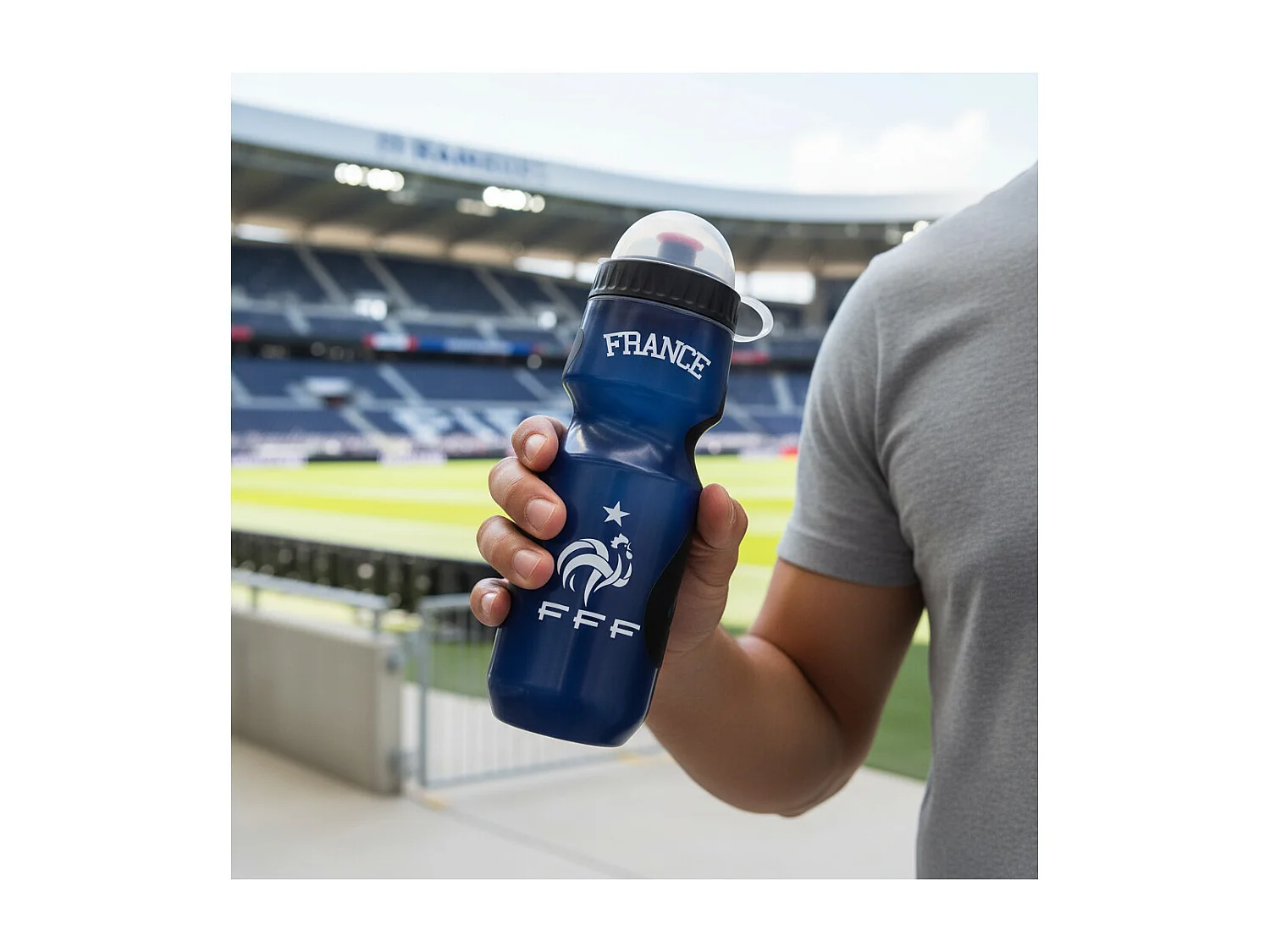 Sportflasche - Fédération Française de Football - Aus Kunststoff - Inhalt: 600 ml