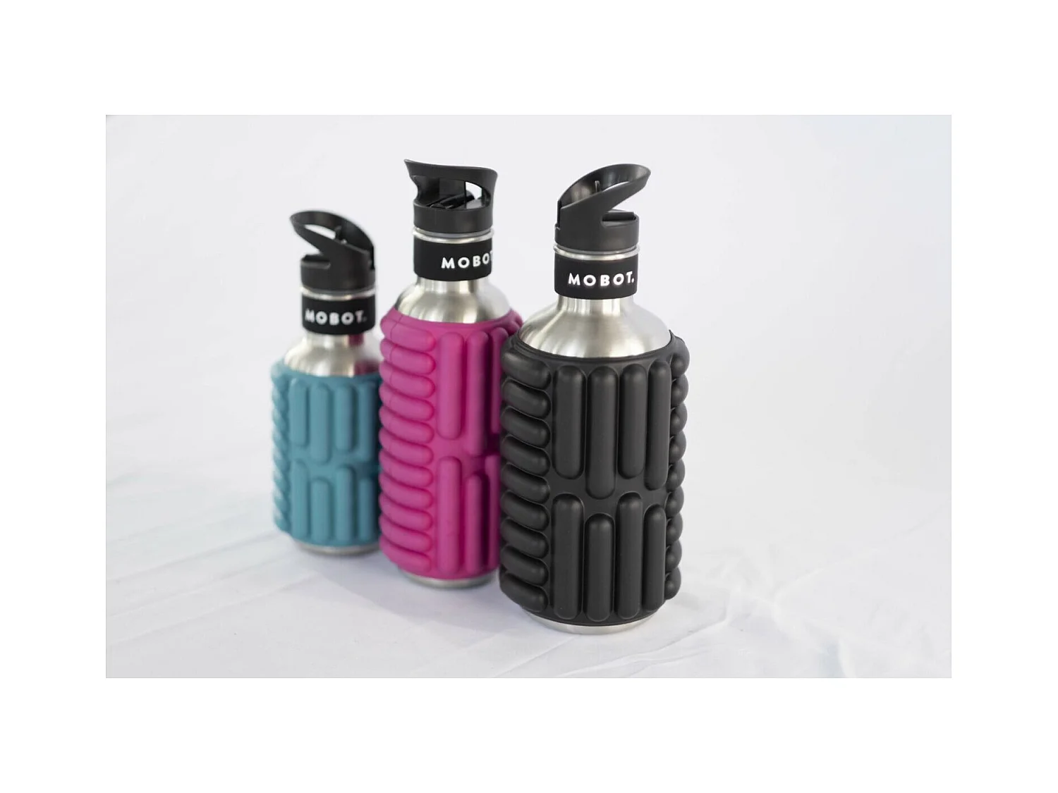 Bouteille de sport - Mobot - Fonction 2 en 1 rouleau de massage - Bleu