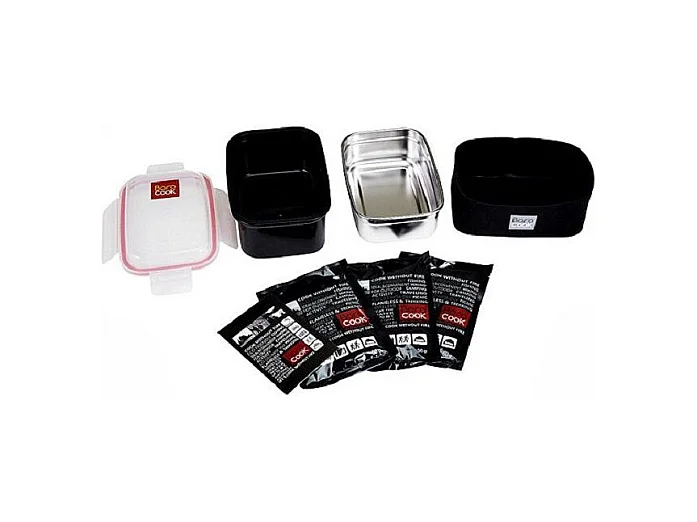 Contenant à repas rectangulaire auto chauffant - Barocook - Contenance : 850 ml
