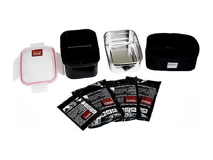 Contenant à repas rectangulaire auto chauffant - Barocook - Contenance : 850 ml