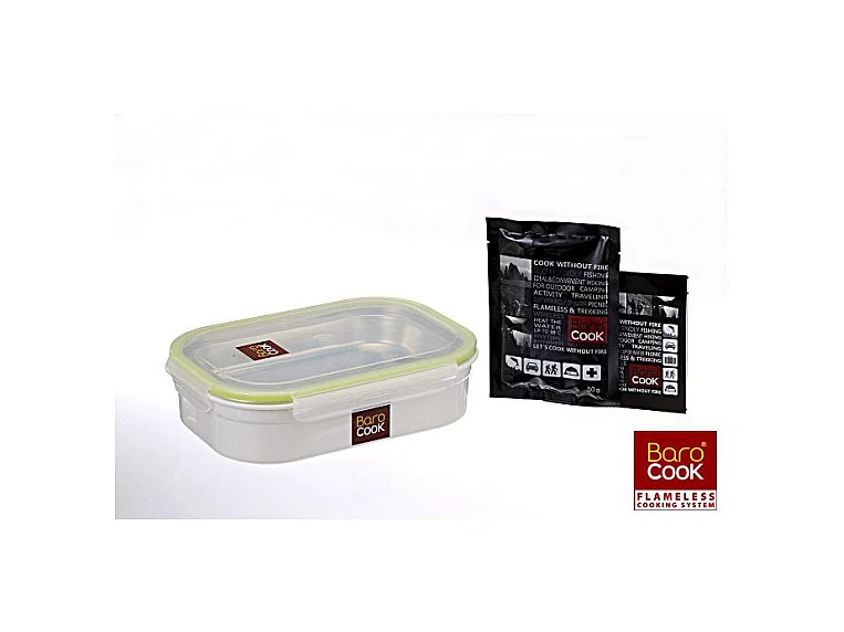 Contenant à repas rectangulaire auto chauffant - Barocook - Contenance : 1000 ml