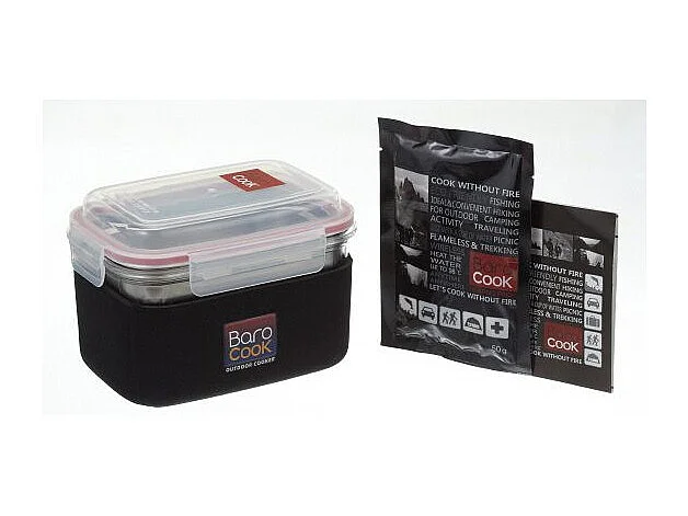 Contenant à repas rectangulaire auto chauffant - Barocook - Contenance : 1000 ml