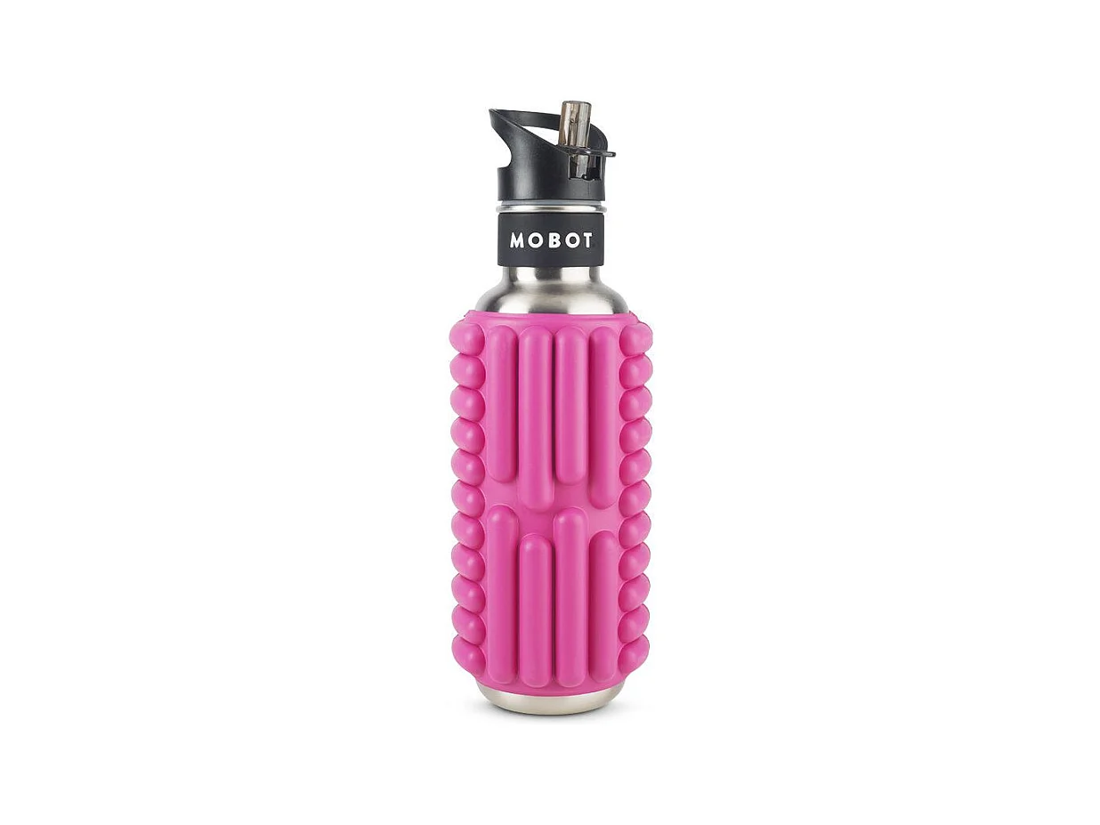 Bouteille de sport - Mobot - Fonction 2 en 1 rouleau de massage - Rose