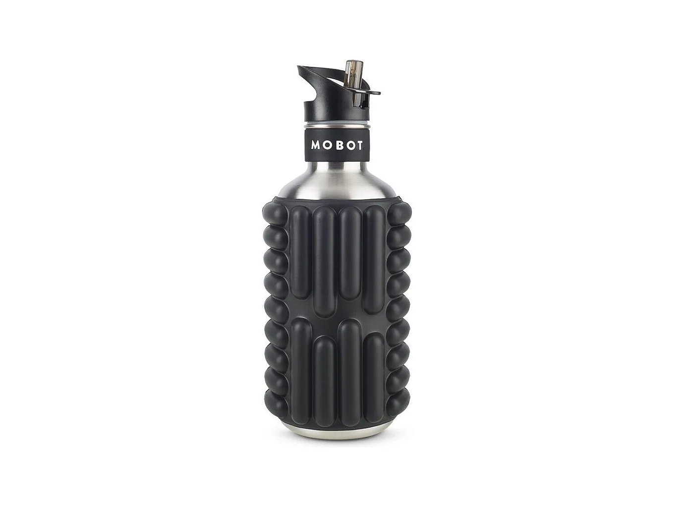 Bouteille de sport - Mobot - Fonction 2 en 1 rouleau de massage - Noir
