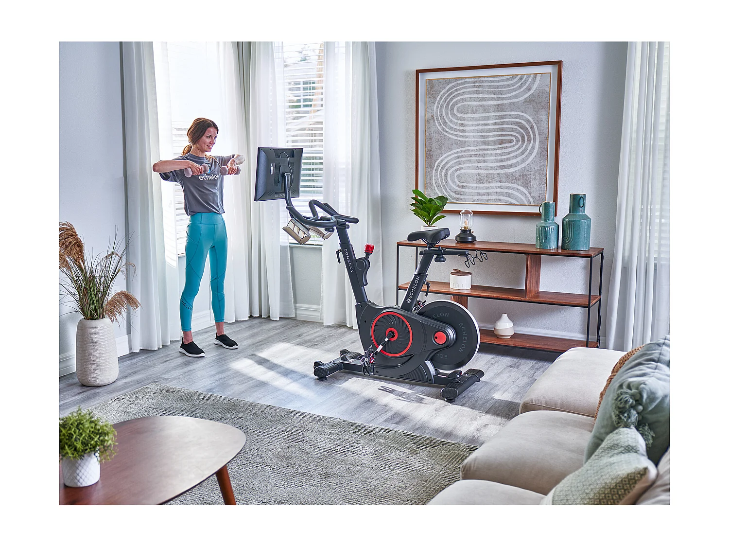 Aangesloten fiets - Model EX5S - ECHELON - Home/Appartement - HD-draaibaar scherm