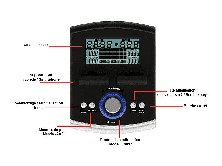 Bicicletta ellittica fitness XE78 - Xterra Fitness