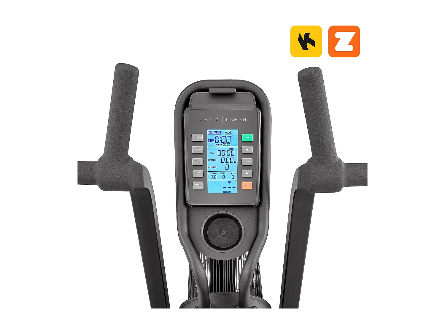 Vélo de fitness à Air - Half Human - Modèle AIR BIKE - Maison/Appartement - Écran LCD 7 programmes