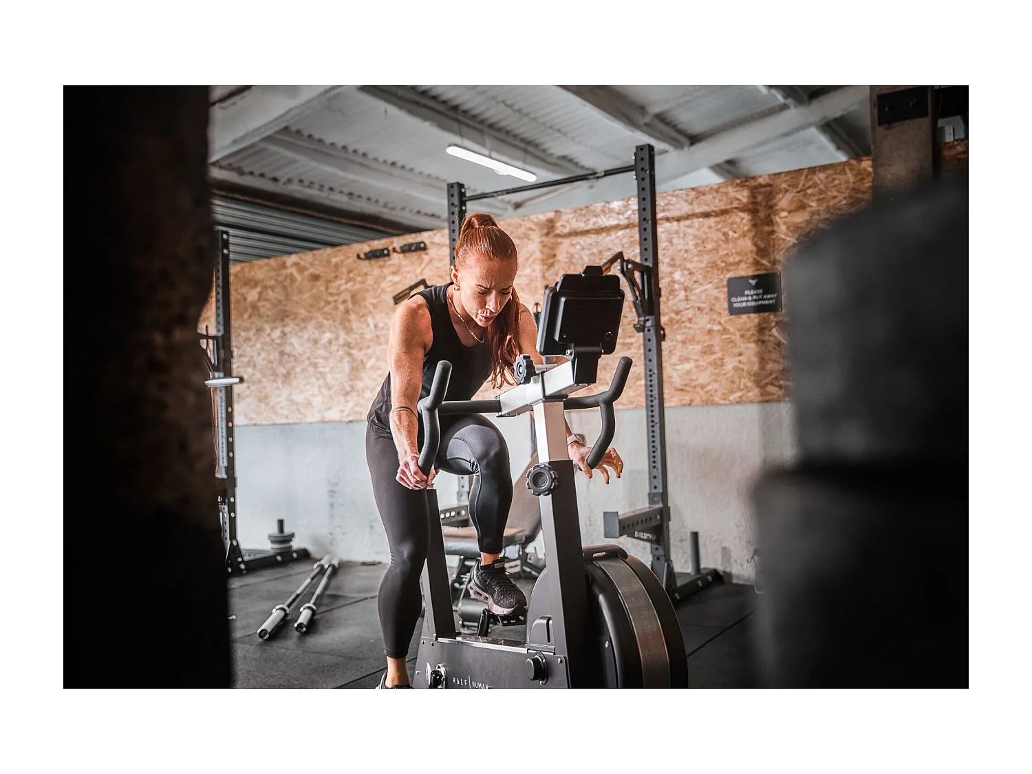 Vélo de fitness à Air - Half Human - Modèle AIR BIKE - Maison/Appartement - Écran LCD 7 programmes