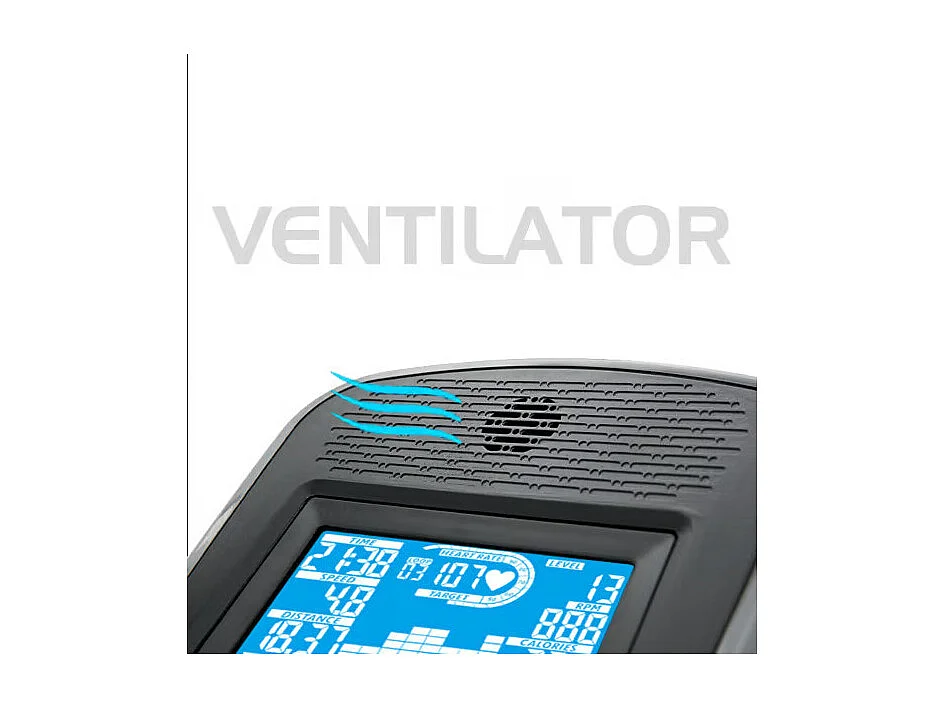 Vélo elliptique d'appartement et de fitness - SPIRIT - Modèle DRE40 - Ecran LCD - 10 programmes