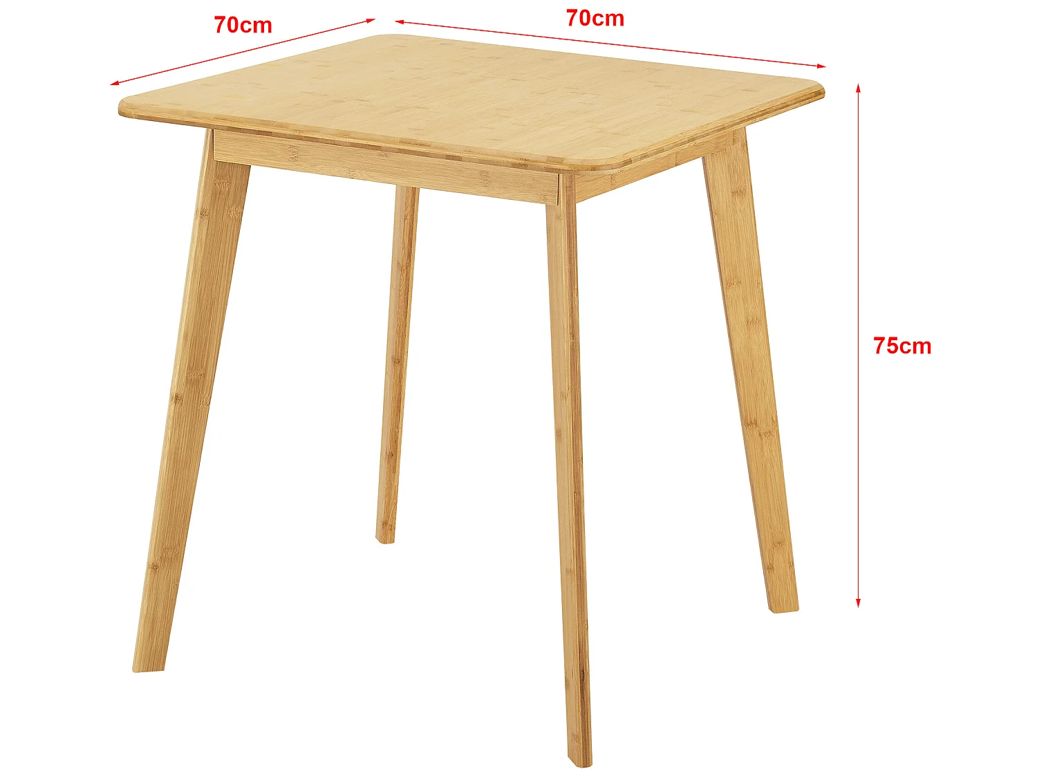 Table de salle à manger carrée Närpes pour 2 personnes 75 x 70 x 70 cm [en.casa]