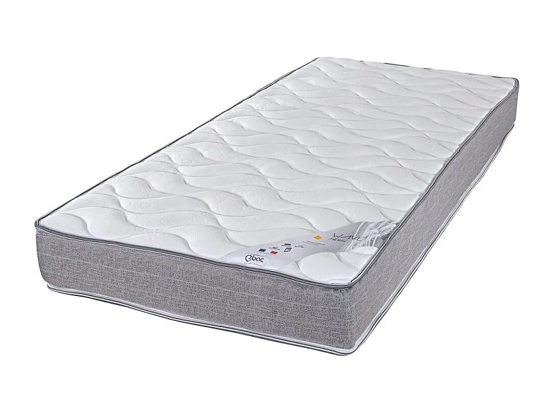 Matelas 90x190 Wave - Mousse - Hauteur 19 cm - 3 zones - Soutien ferme