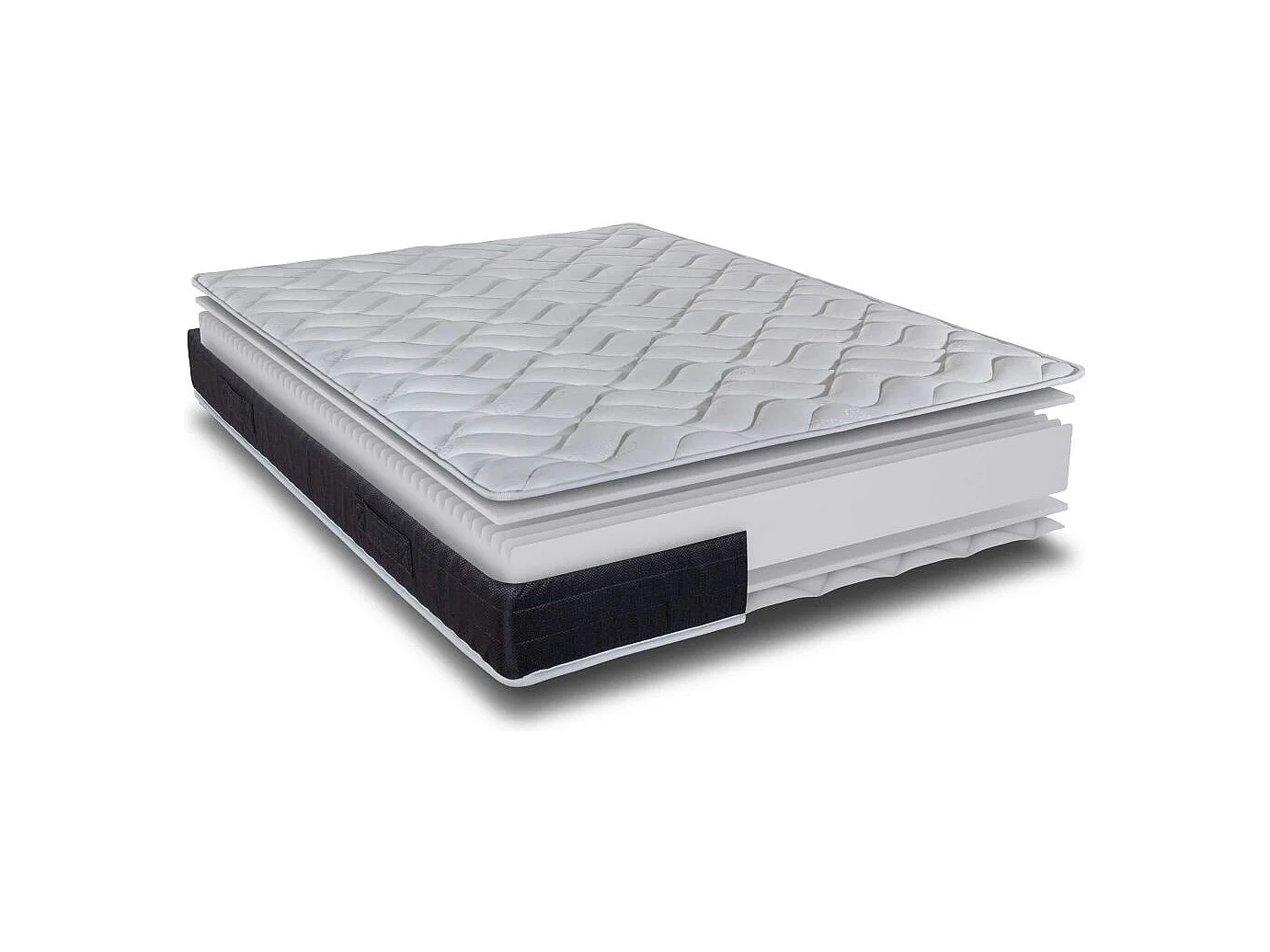 Matelas 160x200 Malta - Mousse - Hauteur 20 cm - 3 zones - Soutien très ferme