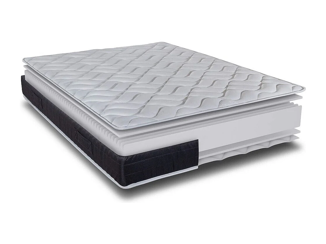 Matelas 160x200 Malta - Mousse - Hauteur 20 cm - 3 zones - Soutien très ferme