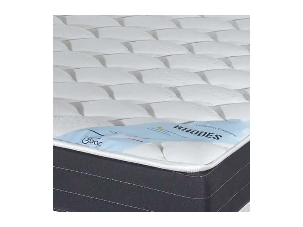 Matelas 120x190 Rhodes - Ressorts ensachés - Hauteur 24 cm - Soutien ferme