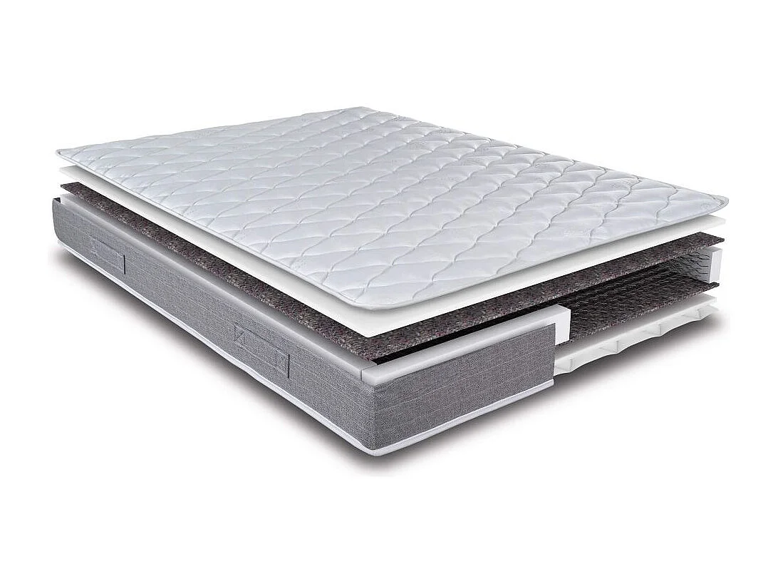 Matelas 140x190 Ryad - Ressorts - Hauteur 21 cm - Soutien très ferme