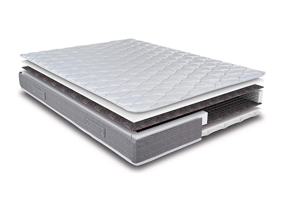 Matelas 120x190 Ryad - Ressorts - Hauteur 21 cm - Soutien très ferme