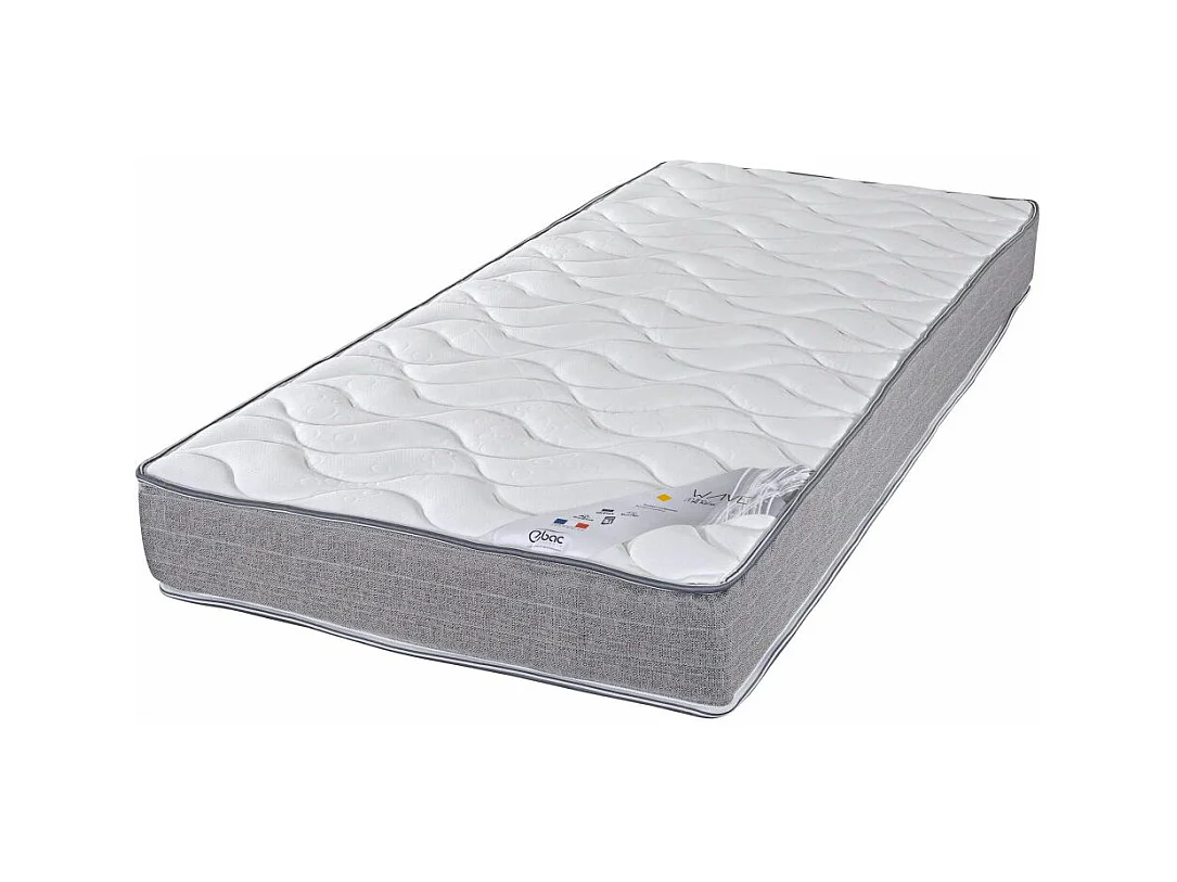 Matelas 80x200 Wave - Mousse - Hauteur 19 cm - 3 zones - Soutien ferme