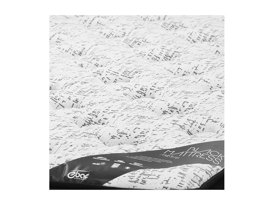 Matelas 160x200 Black Mattress - Ressorts - Hauteur 25 cm - Soutien très ferme
