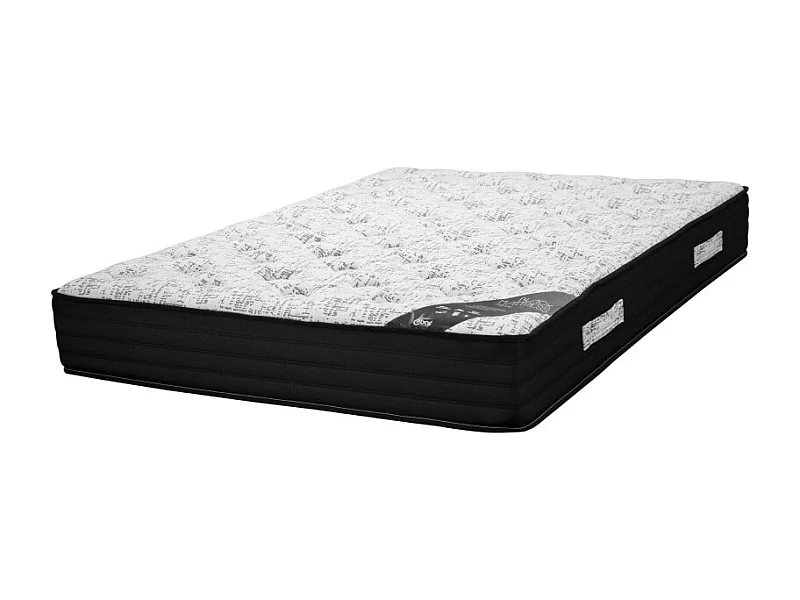 Matelas 160x200 Black Mattress - Ressorts - Hauteur 25 cm - Soutien très ferme
