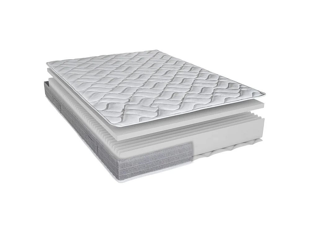 Matelas 160x200 Maryland - Mousse - Hauteur 20 cm - 3 zones - Soutien ferme