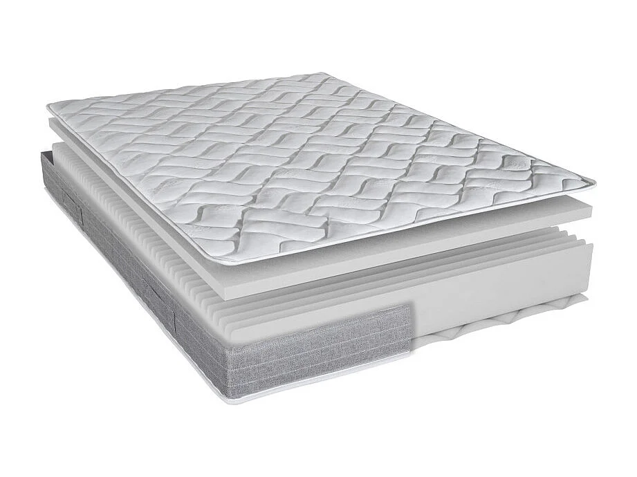 Matelas 80x200 Maryland - Mousse - Hauteur 20 cm - 3 zones - Soutien ferme