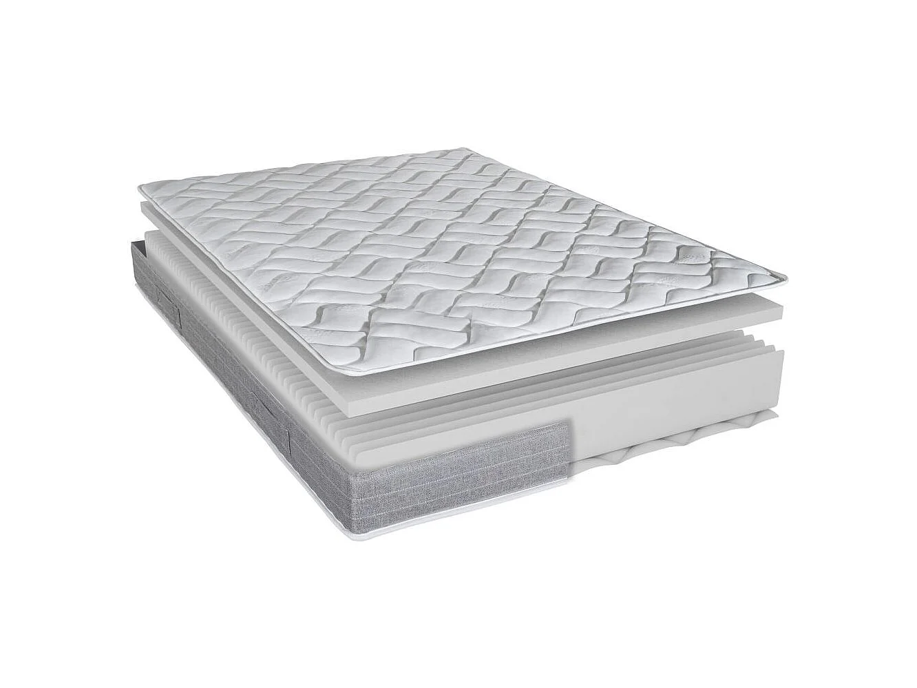 Matelas 80x190 Maryland - Mousse - Hauteur 20 cm - 3 zones - Soutien ferme