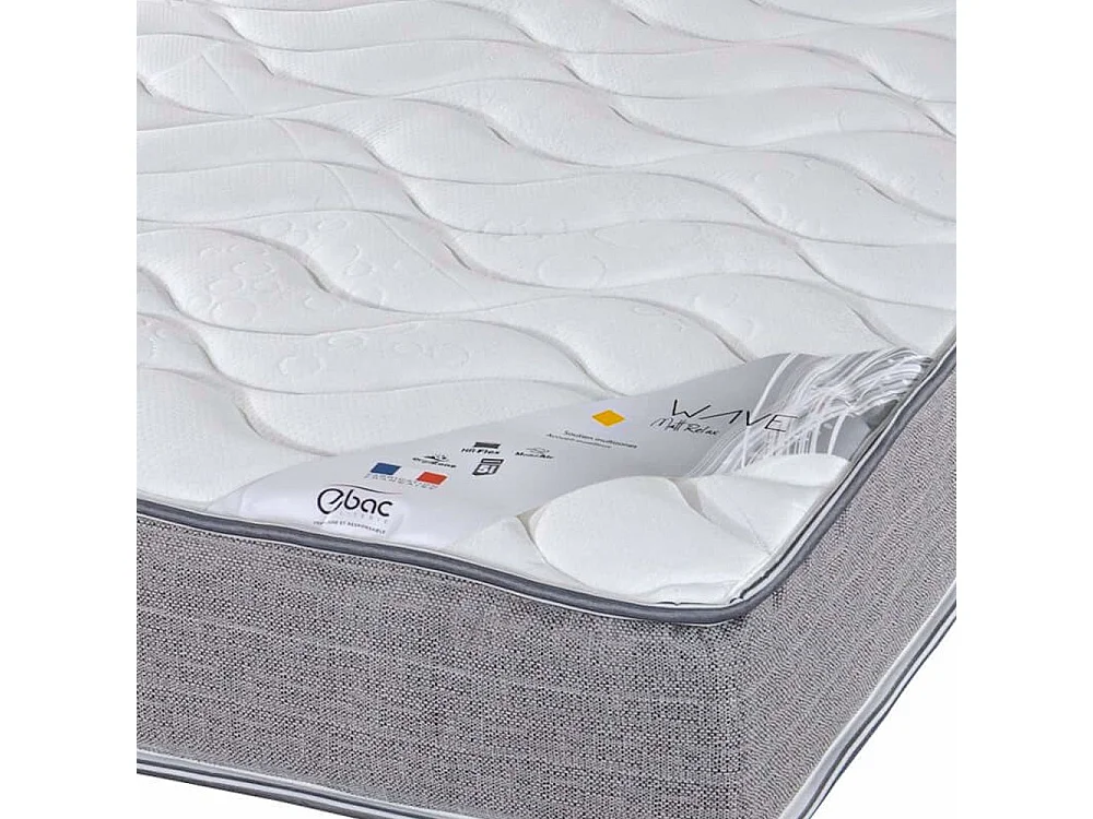 Matelas 2x90x200 Wave - Mousse - Hauteur 19 cm - 3 zones - Soutien ferme