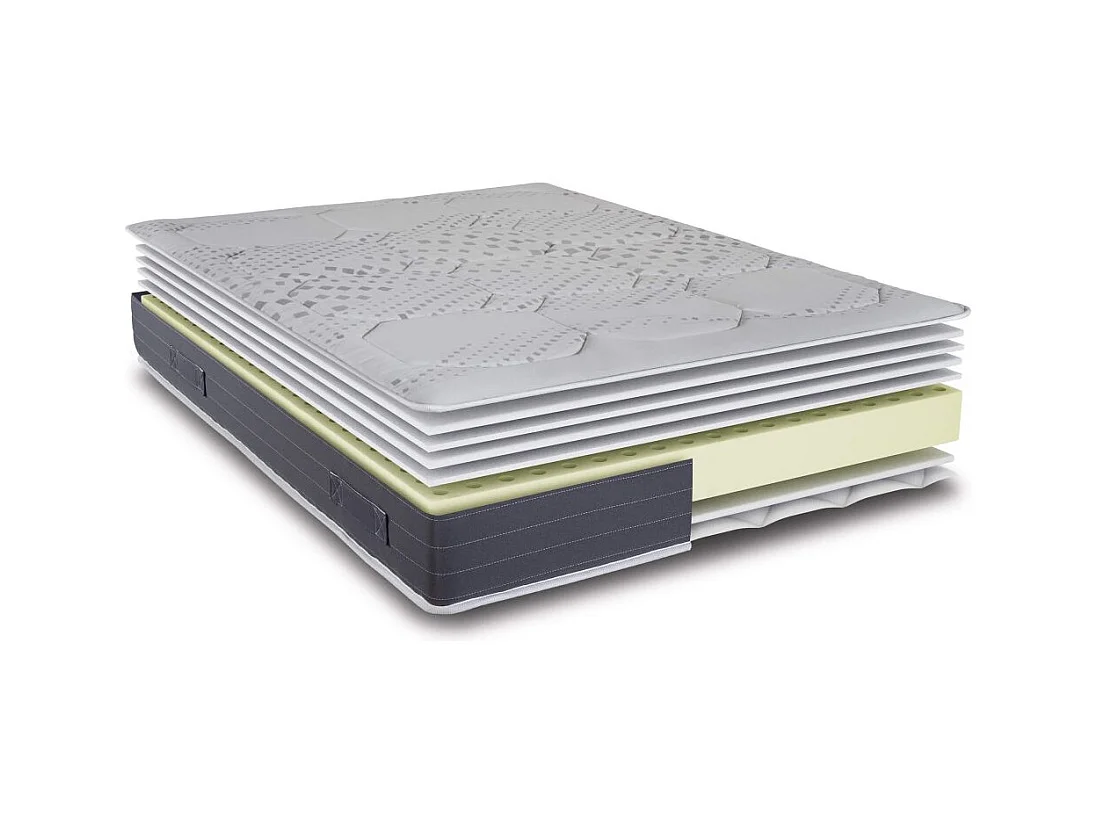 Matelas 140x190 Louxor - Latex - Hauteur 21 cm - 3 zones - Soutien ferme