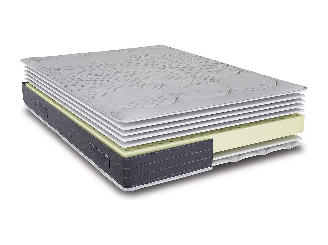 Matelas 140x190 Louxor - Latex - Hauteur 21 cm - 3 zones - Soutien ferme