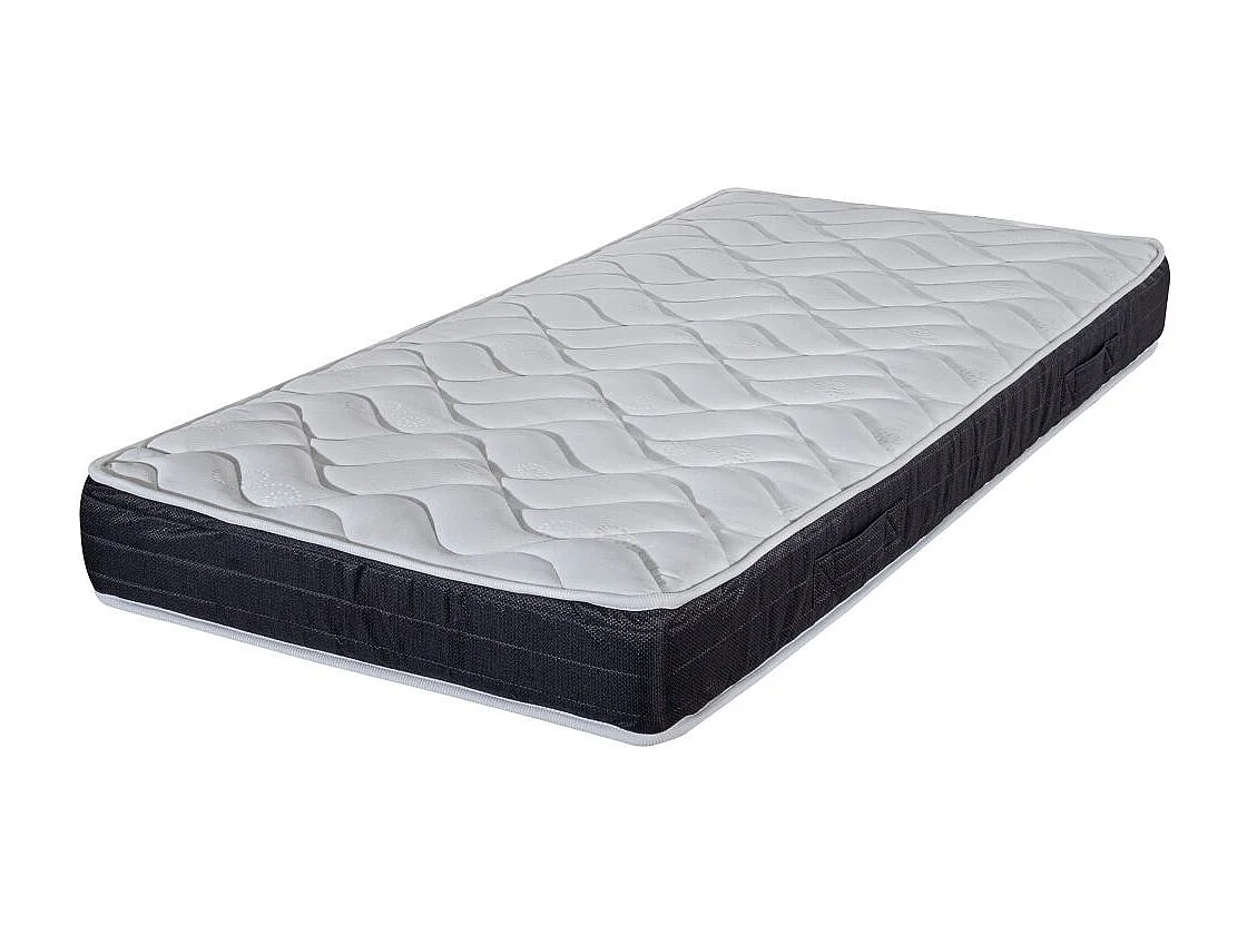 Matelas 90x190 Malta - Mousse - Hauteur 20 cm - 3 zones - Soutien très ferme