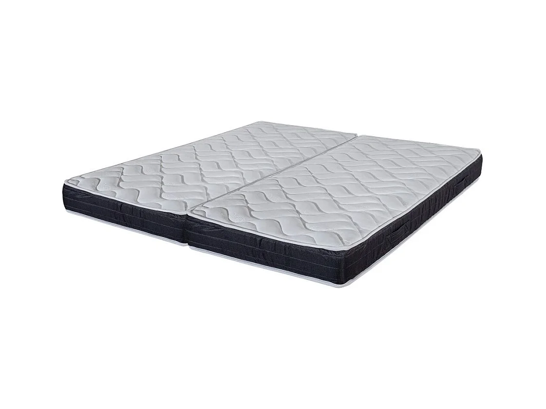 Matelas 2x90x190 Malta - Mousse - Hauteur 20 cm - 3 zones - Soutien très ferme