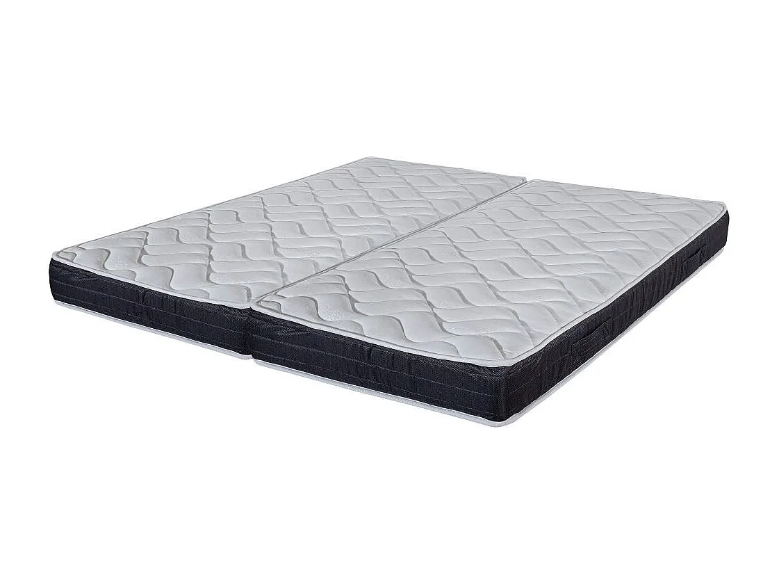 Matelas 2x90x190 Malta - Mousse - Hauteur 20 cm - 3 zones - Soutien très ferme