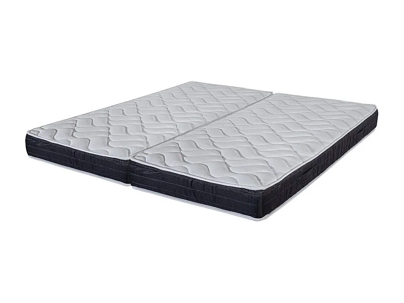 Matelas 2x90x190 Malta - Mousse - Hauteur 20 cm - 3 zones - Soutien très ferme